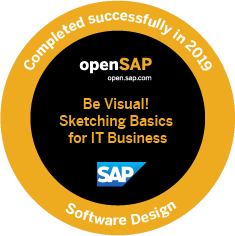 SAP Badge Be Visual! Sketching Basics for IT Business (Edition Q1/2019)